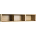 Wall-Mounted Cabinet with 3 Compartments Honey Oak