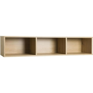 Wall-Mounted Cabinet with 3 Compartments Honey Oak