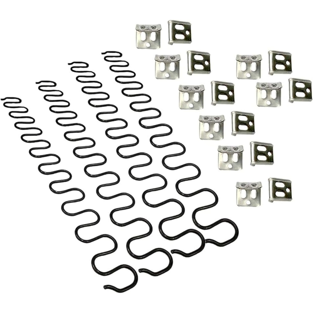 Set of 4 20-inch Springs with 16 S-Hooks for Sofa and Seat Repair